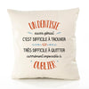 Housse de Coussin Premium Un Dentiste Aussi génial - Coton Canvas Fairtrade Beige Idée Cadeau Décoration Canapé