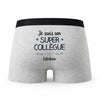 Caleçon Esteban Un Super Collègue - Humour Boxer Gris Idée Cadeau