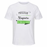 Maillot de Sport Homme Meilleur Stagiaire De Tous Les Temps - T-Shirt Respirant Polyester Manches Courtes - Cadeau Sportif Anniversaire Noël Fête des Pères
