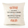 Housse de Coussin Premium Un Ismael Aussi génial - Coton Canvas Fairtrade Beige Idée Cadeau Décoration Canapé