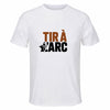 Maillot de Sport Homme Tir A Larc Minimaliste - T-Shirt Respirant Polyester Manches Courtes - Cadeau Sportif Anniversaire Noël Fête des Pères
