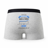 Caleçon Parrain Kine - Humour Boxer Gris Idée Cadeau Fête des Pères