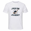 Maillot de Sport Homme Hockey J'peux Pas - T-Shirt Respirant Polyester Manches Courtes - Cadeau Sportif Anniversaire Noël Fête des Pères
