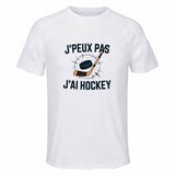 Maillot de Sport Homme Hockey J'peux Pas - T-Shirt Respirant Polyester Manches Courtes - Cadeau Sportif Anniversaire Noël Fête des Pères