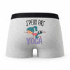 Caleçon Yoga - Humour Boxer Gris Idée Cadeau Passion