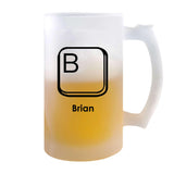 Verre à Bière Brian Lettre Clavier | Chope de Bière Pinte | Idée Cadeau Prénom Informaticien Geek Gamer Anniversaire Papa Collègue Départ Retraite Noël