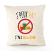 Housse de Coussin Premium régime Version Blanc - Coton Canvas Fairtrade Beige Idée Cadeau Décoration Canapé