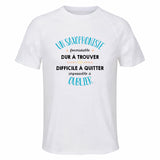 Maillot de Sport Homme pour Un Saxophoniste Formidable Blanc - T-Shirt Respirant Polyester Manches Courtes - Cadeau Sportif Anniversaire Noël Fête des Pères