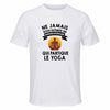 Maillot de Sport Homme Yoga Quinquagenaire - T-Shirt Respirant Polyester Manches Courtes - Cadeau Sportif Anniversaire Noël Fête des Pères