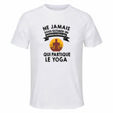 Maillot de Sport Homme Yoga Quinquagenaire - T-Shirt Respirant Polyester Manches Courtes - Cadeau Sportif Anniversaire Noël Fête des Pères