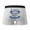 Caleçon Je ne suis Pas Super-héros mais Je suis Ebeniste - Humour Boxer Gris Cadeau