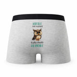 Caleçon Mireille la Plus Chouette - Humour Boxer Gris Idée Cadeau