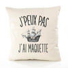 Housse de Coussin Premium Maquette Version Blanc - Coton Canvas Fairtrade Beige Idée Cadeau Décoration Canapé