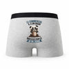 Caleçon Le Commercial Panda Grain - Humour Boxer Gris Idée Cadeau