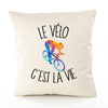 Housse de Coussin Premium vélo - Coton Canvas Fairtrade Beige Idée Cadeau Décoration Canapé