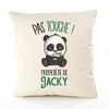 Housse de Coussin Premium Jacky Pas Touche Panda - Coton Canvas Fairtrade Beige Idée Cadeau Décoration Canapé 40x40