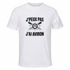 Maillot de Sport Homme Aviron J'peux Pas - T-Shirt Respirant Polyester Manches Courtes - Cadeau Sportif Anniversaire Noël Fête des Pères