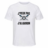 Maillot de Sport Homme Aviron J'peux Pas - T-Shirt Respirant Polyester Manches Courtes - Cadeau Sportif Anniversaire Noël Fête des Pères
