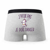 Caleçon Danse Danser Licorne - Humour Boxer Gris Idée Cadeau Passion