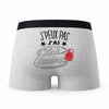 Caleçon Kick Boxing - Humour Boxer Gris Idée Cadeau Passion