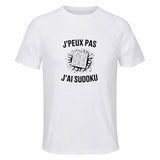 Maillot de Sport Homme Sudoku J'peux Pas - T-Shirt Respirant Polyester Manches Courtes - Cadeau Sportif Anniversaire Noël Fête des Pères