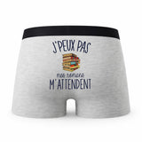 Caleçon Roman Lire - Humour Boxer Gris Idée Cadeau Passion