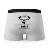 Caleçon Parrain Corse - Humour Boxer Gris Idée Cadeau Fête des Pères