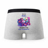 Caleçon Marc Atteindre Le Frigo sans Transpirer - Humour Boxer Gris Cadeau
