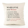 Housse de Coussin Premium Marianne Définition - Coton Canvas Fairtrade Beige Idée Cadeau Décoration Canapé