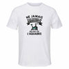 Maillot de Sport Homme Aquabike Octogenaire - T-Shirt Respirant Polyester Manches Courtes - Cadeau Sportif Anniversaire Noël Fête des Pères