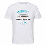 Maillot de Sport Homme pour Un Geometre Formidable Blanc - T-Shirt Respirant Polyester Manches Courtes - Cadeau Sportif Anniversaire Noël Fête des Pères