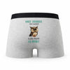 Caleçon Marie-Dominique la Plus Chouette - Humour Boxer Gris Idée Cadeau