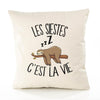 Housse de Coussin Premium Sieste - Coton Canvas Fairtrade Beige Idée Cadeau Décoration Canapé