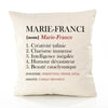Housse de Coussin Premium Marie-France Définition - Coton Canvas Fairtrade Beige Idée Cadeau Décoration Canapé