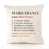 Housse de Coussin Premium Marie-France Définition - Coton Canvas Fairtrade Beige Idée Cadeau Décoration Canapé