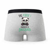 Caleçon Jacques Pas Touche Panda - Humour Boxer Gris Idée Cadeau