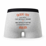 Caleçon Un Beau - Papa Aussi Génial - Humour Boxer Gris Idée Cadeau