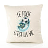Housse de Coussin Premium Foot - Coton Canvas Fairtrade Beige Idée Cadeau Décoration Canapé
