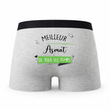 Caleçon Meilleur Asmat de Tous Les Temps - Humour Boxer Gris Idée Cadeau