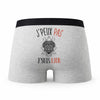 Caleçon Signe Lion - Humour Boxer Gris Idée Cadeau Passion