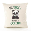 Housse de Coussin Premium Solenn Pas Touche Panda - Coton Canvas Fairtrade Beige Idée Cadeau Décoration Canapé 40x40