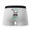 Caleçon Nicolle Pas Touche Panda - Humour Boxer Gris Idée Cadeau