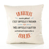 Housse de Coussin Premium Un Nicolas Aussi génial - Coton Canvas Fairtrade Beige Idée Cadeau Décoration Canapé