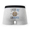 Caleçon Confinement - Humour Boxer Gris Idée Cadeau Passion