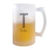 Verre à Bière Timothée Lettre | Chope de Bière Pinte | Idée Cadeau Prénom Anniversaire Papa Collègue Départ Retraite Noël