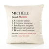 Housse de Coussin Premium Michèle Définition - Coton Canvas Fairtrade Beige Idée Cadeau Décoration Canapé