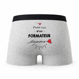 Caleçon Formateur d'amour - Humour Boxer Gris Idée Cadeau
