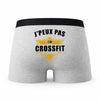 Caleçon J_Peux Pas Crossfit - Humour Boxer Gris Idée Cadeau Passion