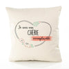 Housse de Coussin Premium Chérie irremplaçable - Coton Canvas Fairtrade Beige Idée Cadeau Décoration Canapé