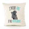 Housse de Coussin Premium Physique Version Blanc - Coton Canvas Fairtrade Beige Idée Cadeau Décoration Canapé